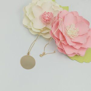 Vintage 14K YG Engravable Disc Charm